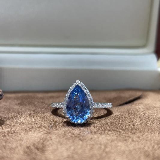 Blue Pear Lab Spinel+Moissanite Ring alternate product image
