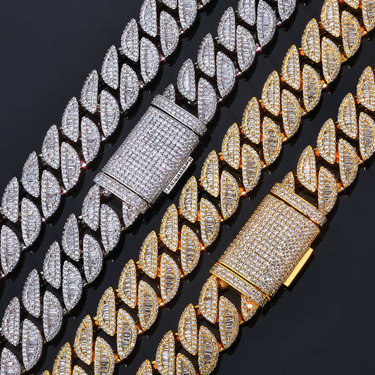 20 mm Wide Pave Cuban Copper Necklace with Cubic Zirconia - CHA354 alternate product image