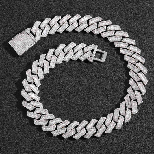 Hip Hop Cuban Link Cubic Zirconia Necklace for Men