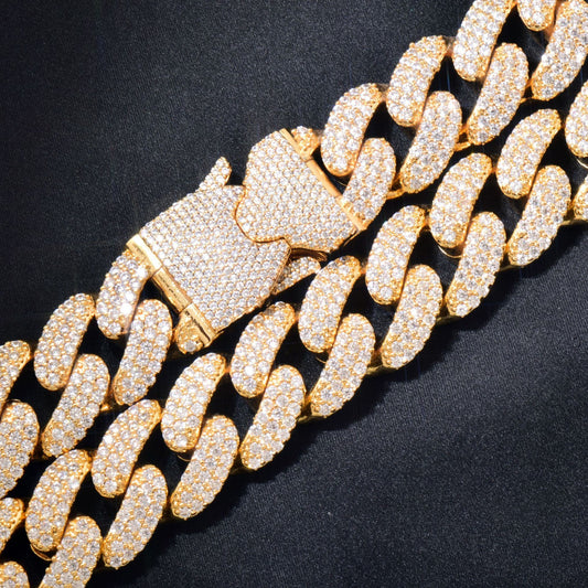 Unisex Iced Cuban Chain Statement Necklace