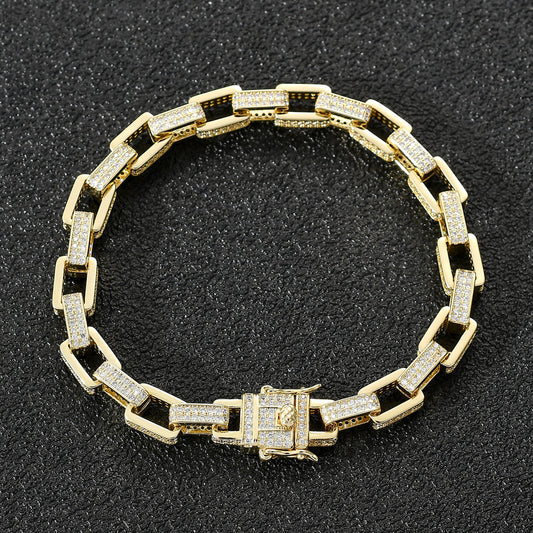 Hip Hop Fashion Cubic Zirconia Bracelet for Men and Women