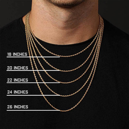 3-6 mm Twisted Rope Stainless steel Necklace - CHA094 alternate product image