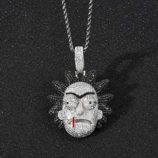 Hip Hop Fashion Cubic Zirconia Pendant Necklace for Men and Women