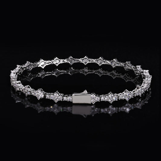 6.5 mm Star-Cluster CZ Tennis Copper Bracelet - CHA258 alternate product image