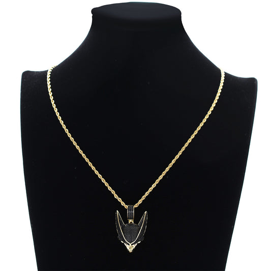 Hip Hop Dollar Money Bag Copper Pendant Necklace for Men and Women
