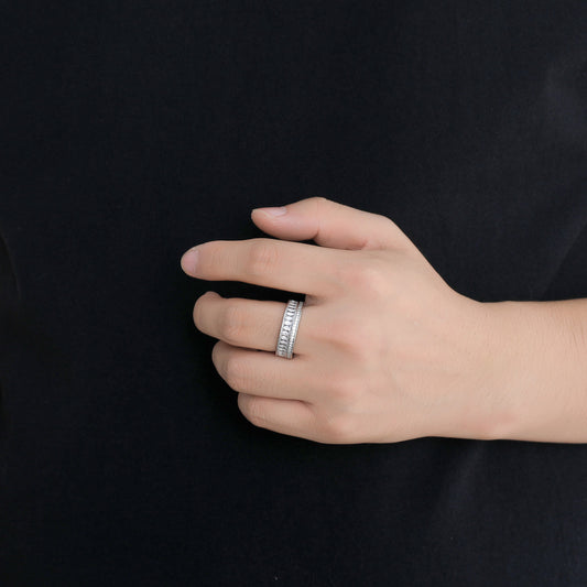 Hip Hop Fashion Cubic Zirconia Ring for Men
