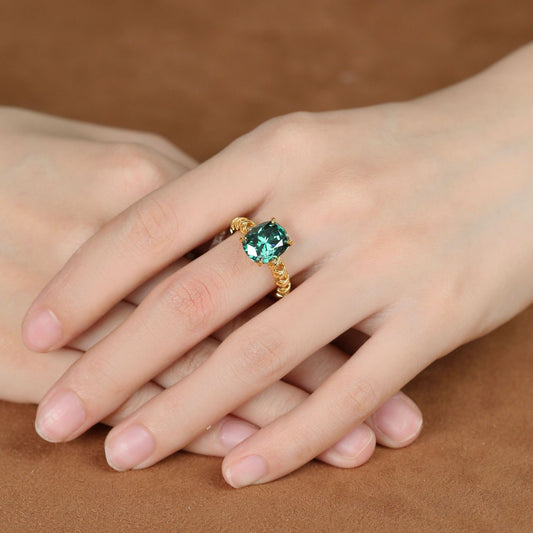 5 Carat Elongated Cushion Moissanite Ring for Women, Twisted Band, Size 5-9 alternate product image