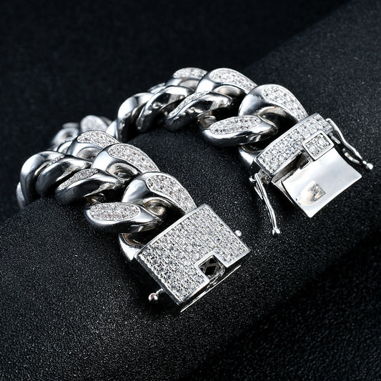 Hip Hop Fashion Cubic Zirconia Bracelet for Men