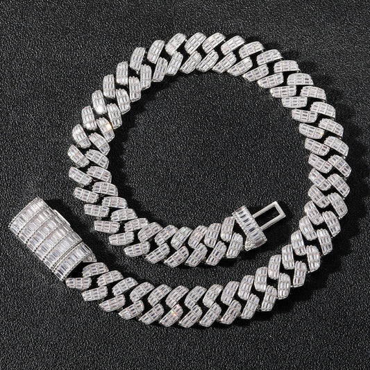 Hip Hop Light Luxury Fashion Cubic Zirconia Necklace for Men