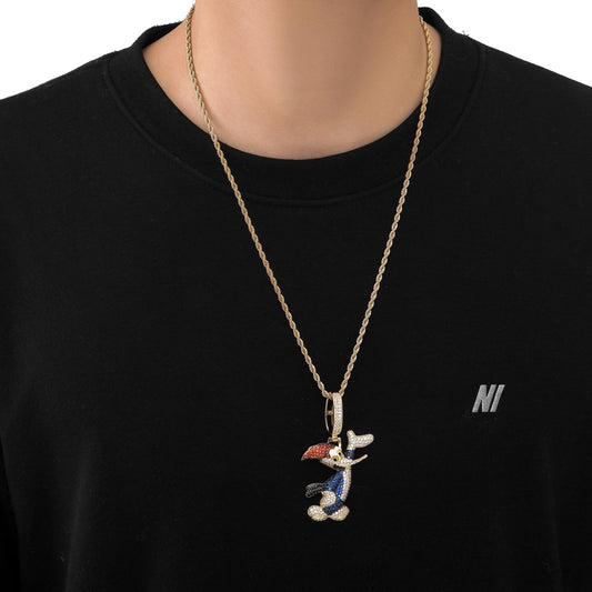 Hip Hop Fashion Cubic Zirconia Pendant Necklace for Men and Women