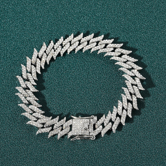 Hip Hop Punk Cuban Link Alloy Bracelet for Men