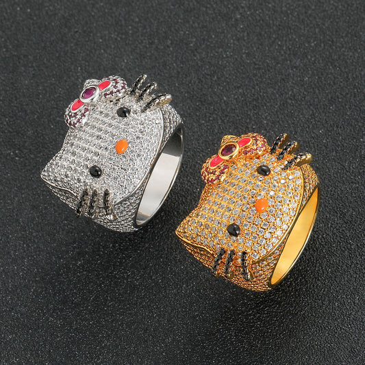 Hip Hop Letter Cubic Zirconia Pendant Necklace for Men