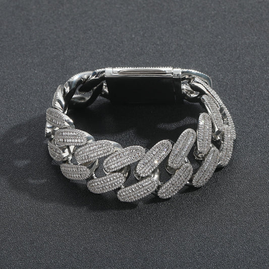 Hip Hop Cuban Link Copper Bracelet for Men