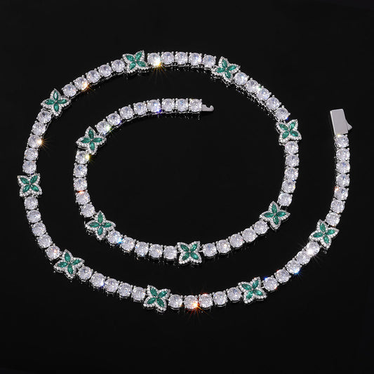 5 mm Butterfly CZ Tennis Hip Hop Necklace or Bracelet with Copper Base - CHA424 alternate product image
