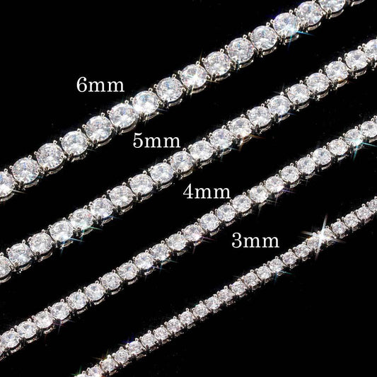 3-6 mm Round CZ Tennis Copper Necklace - CHA003 alternate product image