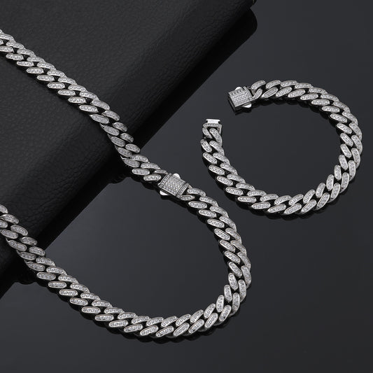 12 mm Iced Cuban Necklace or Bracelet - CHA477 alternate product image