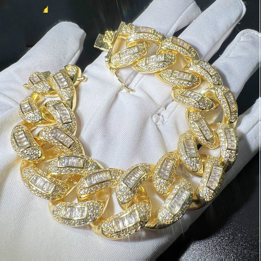 Unisex Iced Out Cuban Chain Statement Necklace