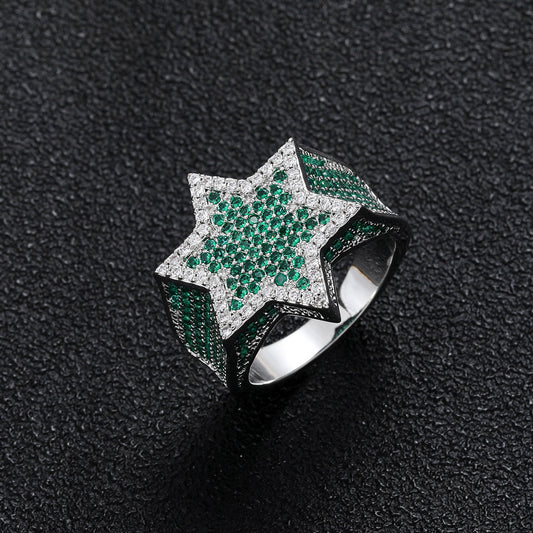 Hip Hop Minimalist Fashion Cubic Zirconia Ring for Men