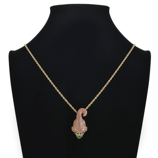 Hip Hop Dragon Cubic Zirconia Pendant Necklace for Men and Women