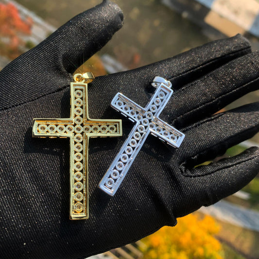 Iced Out Cross Pendant Necklace