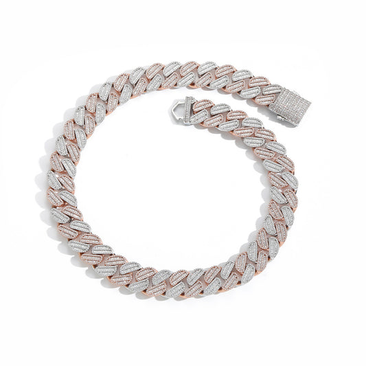 Hip Hop Cuban Link Cubic Zirconia Necklace for Men