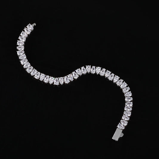 6 mm Pear CZ Tennis Copper Necklace or Bracelet - CHA393 alternate product image
