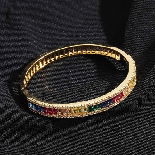 Hip Hop Light Luxury Fashion Cubic Zirconia Bracelet for Men and Women