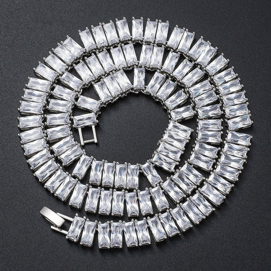 Hip Hop Square Cubic Zirconia Bracelet for Men and Women
