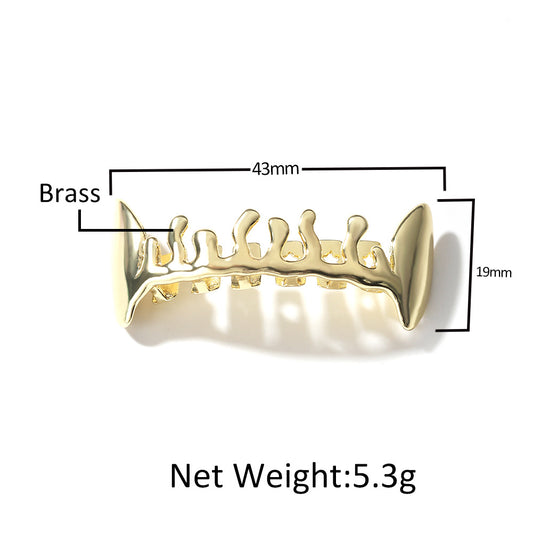 Hip Hop Grillz Mouth Jewelry for Men & Women - Statement Copper Tooth Cap in Gold or Silver Tone