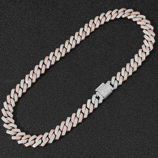 Hip Hop Vintage Square Cubic Zirconia Necklace for Men