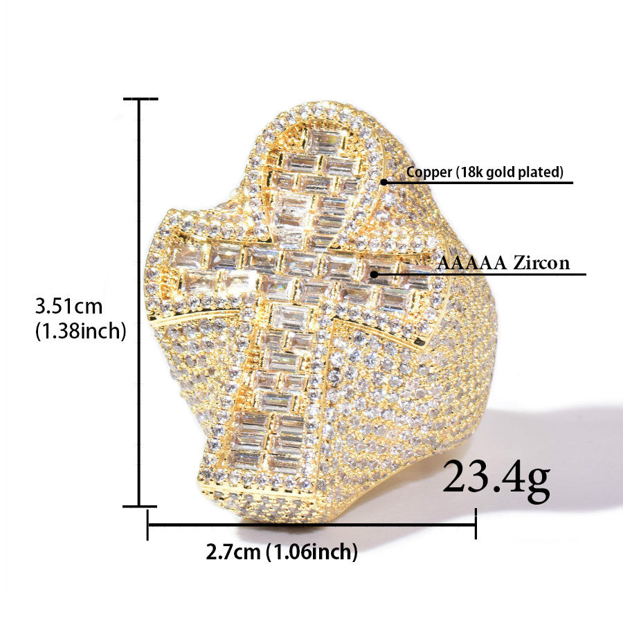 Iced Out Cross Ring product image