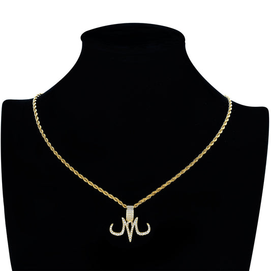 Punk Fang Cubic Zirconia Pendant Necklace for Men and Women
