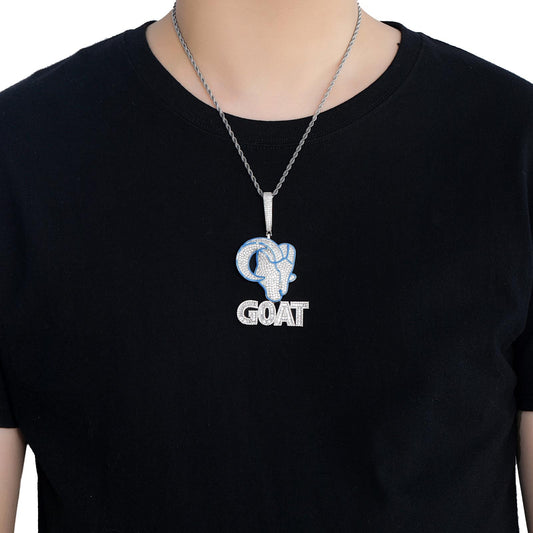 Hip Hop Letter Cubic Zirconia Pendant Necklace for Men and Women