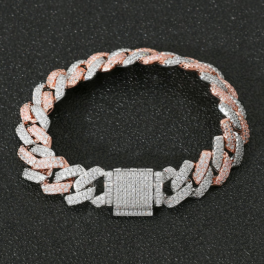 Hip Hop Cuban Link Copper Bracelet for Men