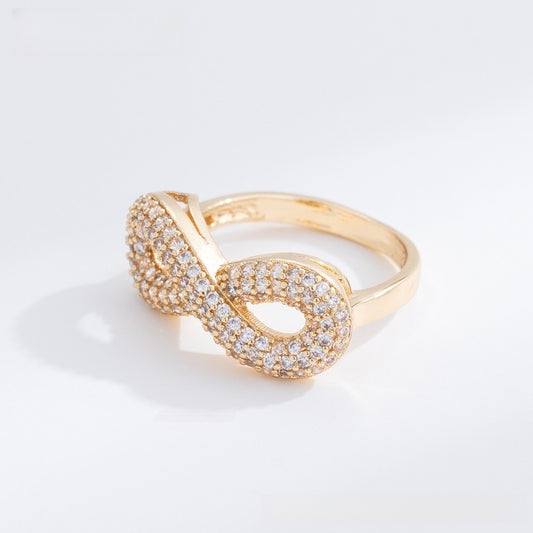 Infinity Symbol Sparkly Statement Ring for Women Elegant Everyday Wear
