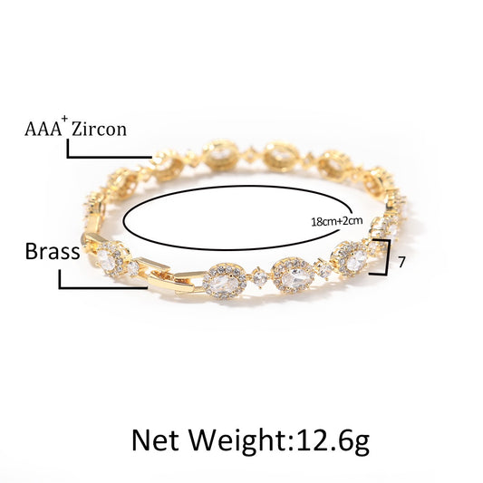Emerald Green Oval Cubic Zirconia Tennis Bracelet in Gold, Silver & Rose Gold Tone
