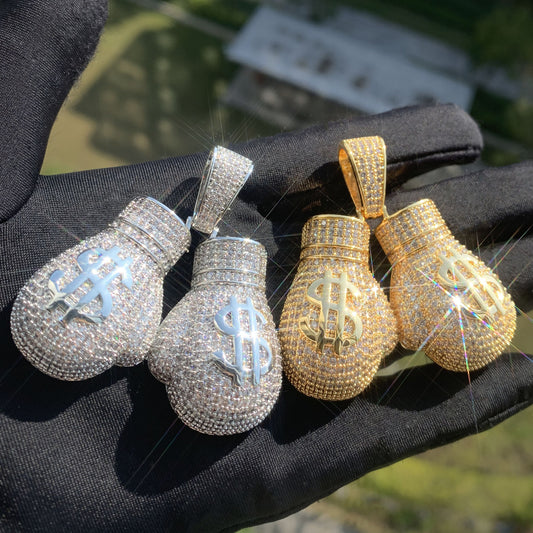 Iced Out Money Bag Pendant Necklace