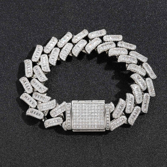 Hip Hop Cuban Link Cubic Zirconia Bracelet for Men