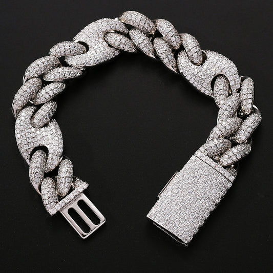 Hip Hop Cuban Link Copper Bracelet for Men