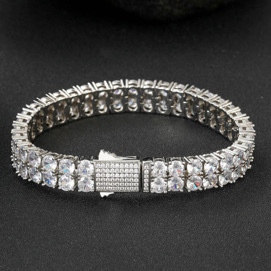 Hip Hop Tennis Chain Cubic Zirconia Bracelet for Men