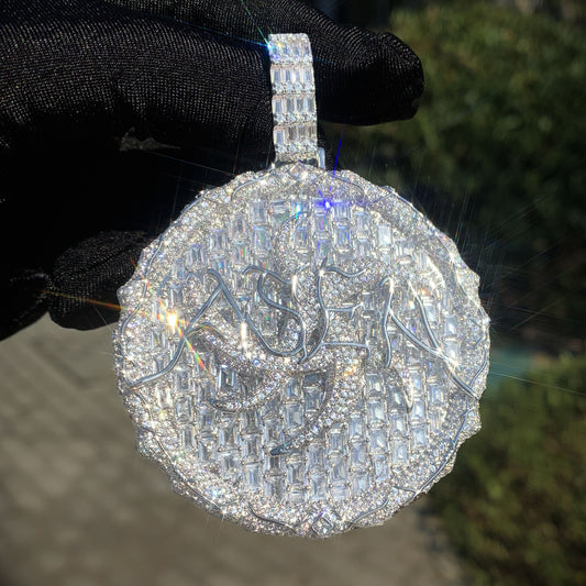 Iced Out Sun Pendant Necklace for Men alternate product image