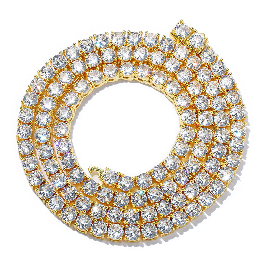 3-5 mm Round CZ Tennis Copper Necklace - CHA133 product image