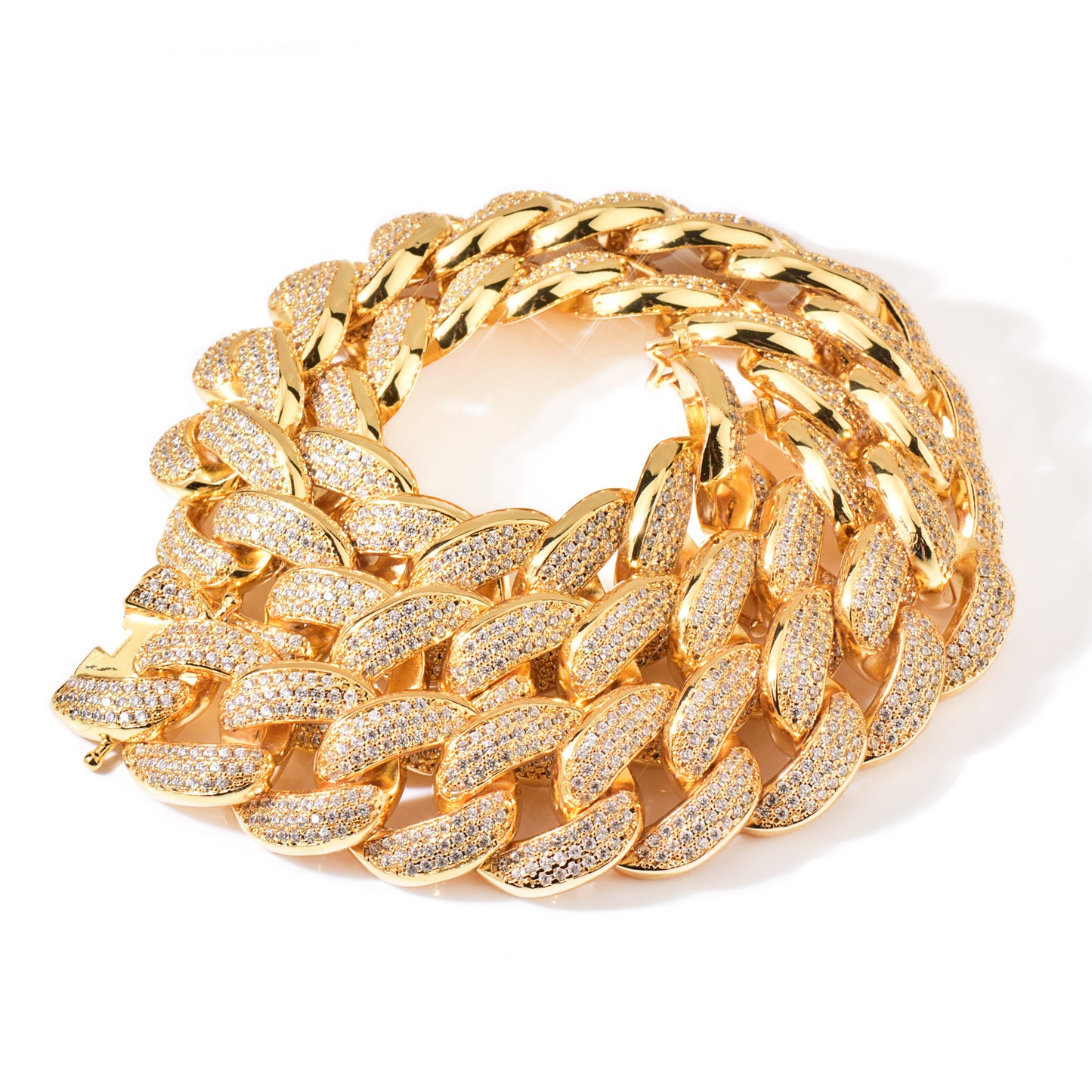 Iced Out Cuban Chain Set