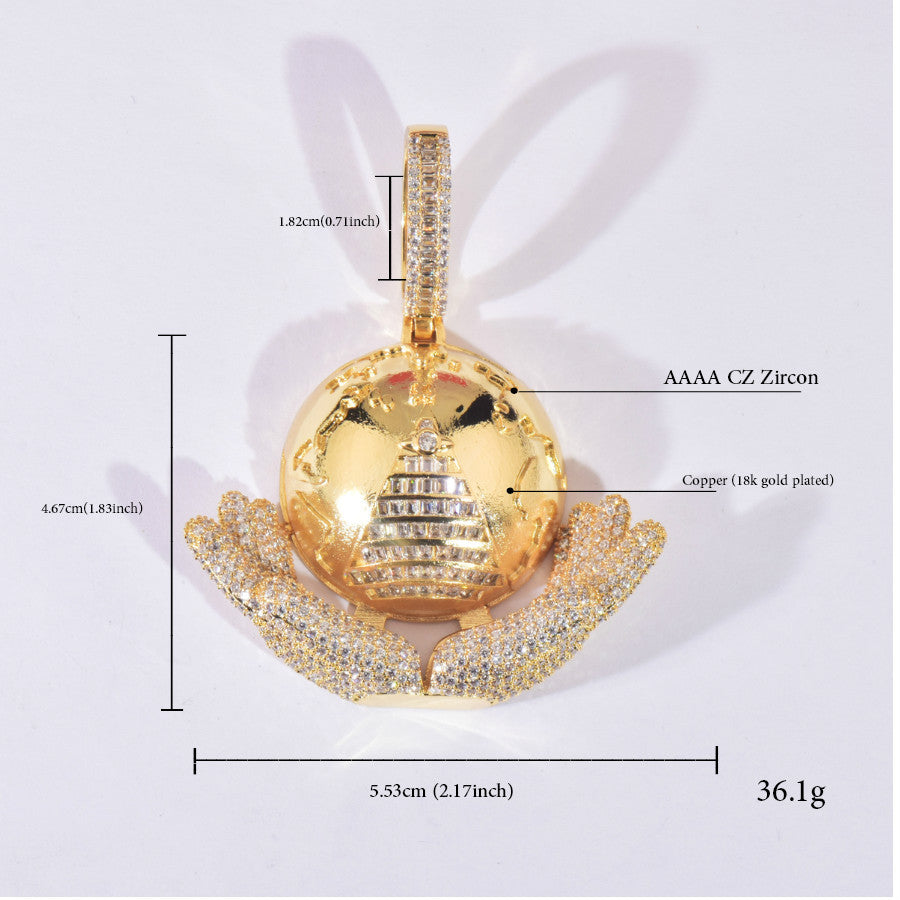 Iced Out Round Pendant Necklace