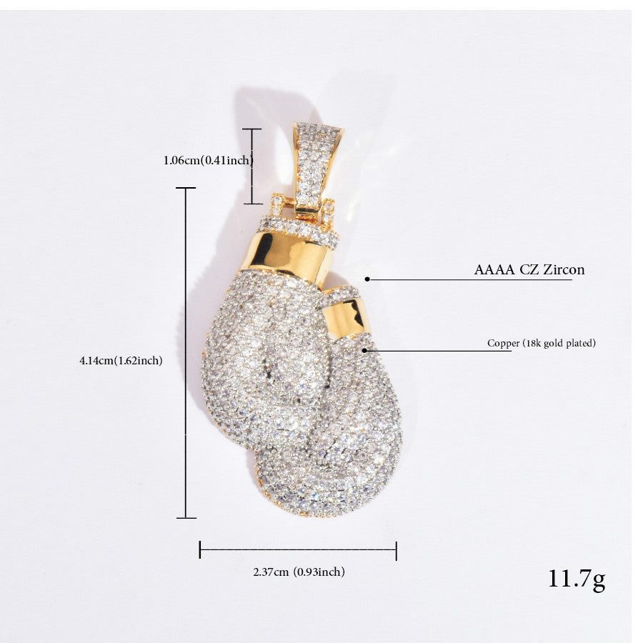 Iced Out Asymmetrical Pendant Necklace