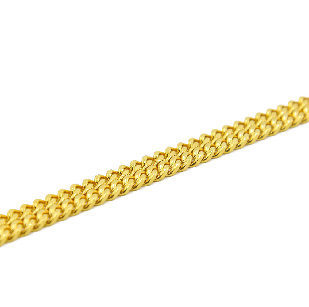 Unisex Gold Plated Cuban Link Chain Necklace - Hip Hop Statement Pendant Chain for Women and Men