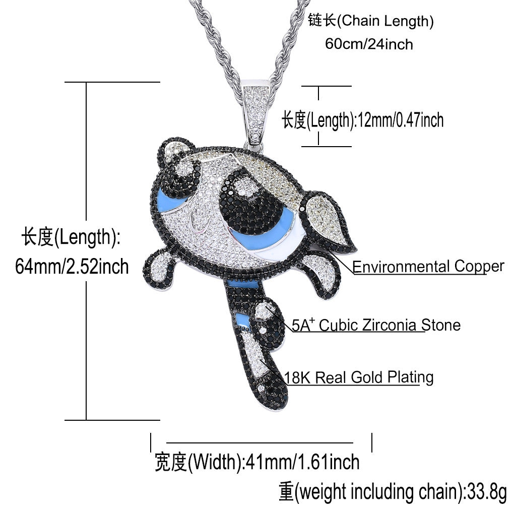 Hip Hop Fashion Copper Pendant Necklace for Men and Women