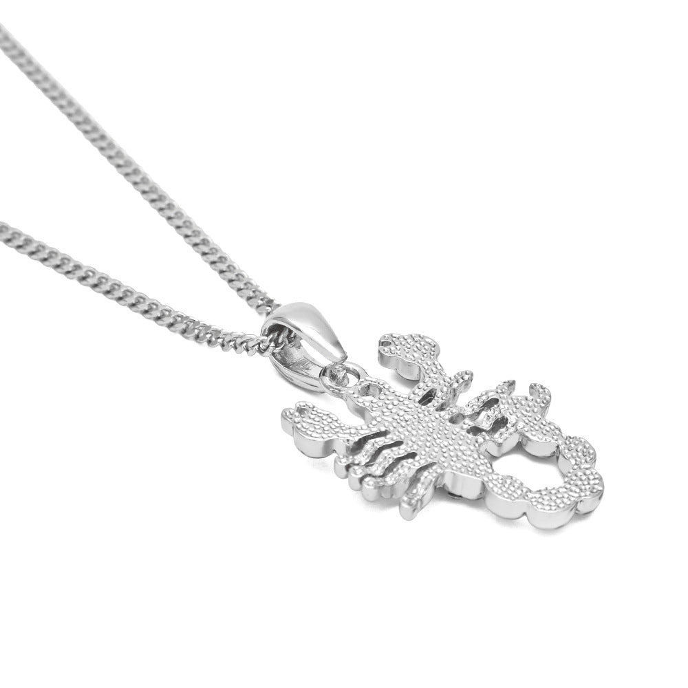 Iced Scorpion Pendant Necklace for Women and Men – Hip Hop Statement Animal Charm Chain in Gold or Silver Tone
