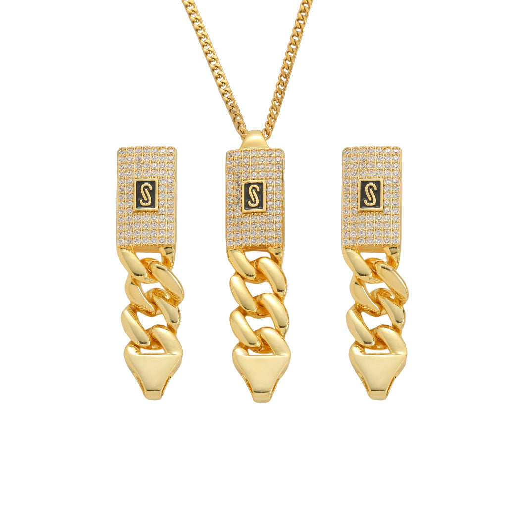 Hip Hop Cuban Link Stainless Steel Earrings for Women