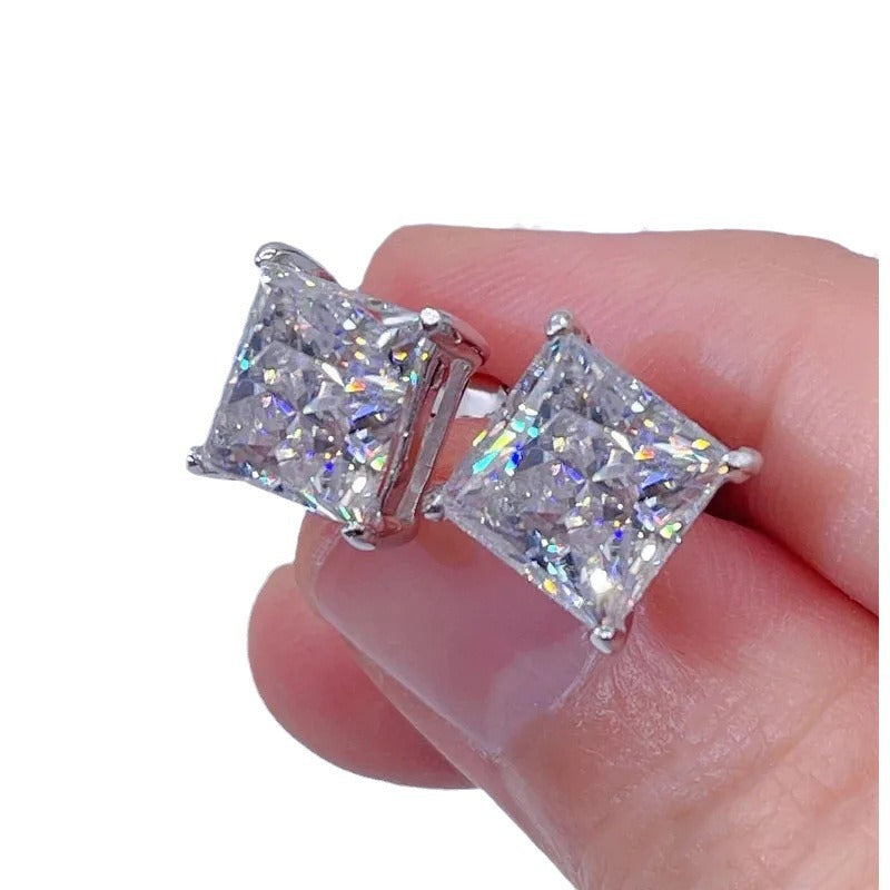 Unisex Princess Stud Earrings Statement Gift